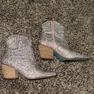 betsy johnson rhinestone boots